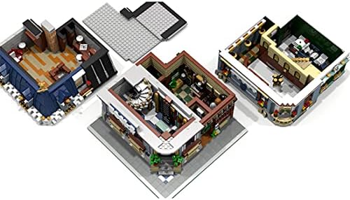 Lingxuinfo 3740Pcs+ Moduláris Utca Sorozat Könyvesbolt Modell építőkövei MOC Meghatározott, az Épület Kit Utcai Jelenet Építési