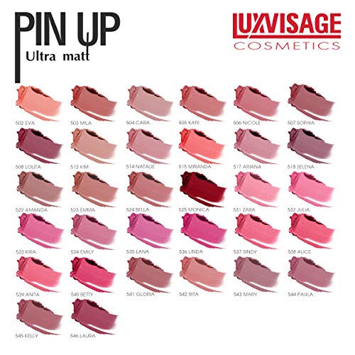 Luxvisage Tartós Ultra Matte Lipstick PIN-UP E-Vitamin (Szín 541, Gloria)