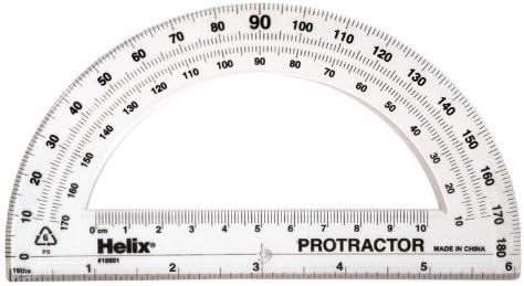 Helix Standard 180 Fokos Szögmérő, 6 Inch / 15cm, Vegyes Színek (18801)