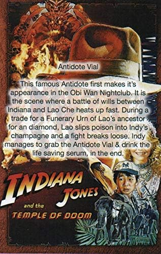 Indiana Jones a Végzet Temploma, Ellenszer Üveg Replika, Akril Kijelző Emléktábla