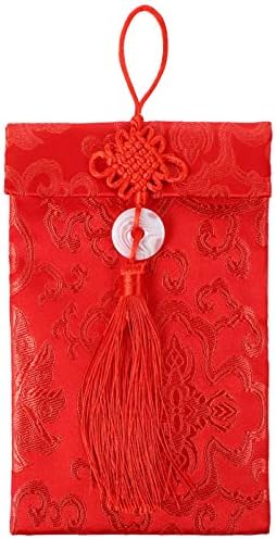 NUOBESTY Selyem Vörös Borítékok HongBao Kártya Borítékok Ajándék Wrap Táskák, Szerencse, Pénz, Zsebek az Új Év Születésnap Esküvő Karácsony