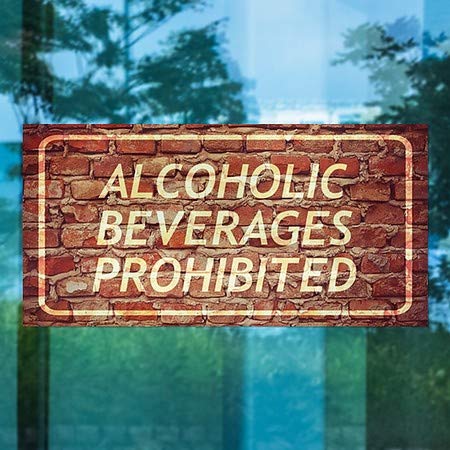 CGSignLab | az Alkoholtartalmú Italok esetében Tiltott -Szellem Éves Tégla Ablak Ragaszkodnak | 24x12