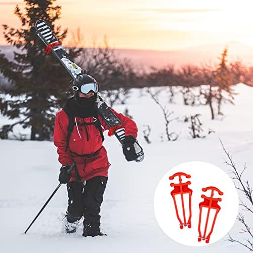 Cross Country Síléc, illetve a Lengyelek Tartó, Univerzális Ski Pole Klipek Jogosultja Ski Pole Carrier Ski Tartozékok, 1 Pár, Piros