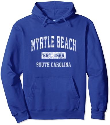 Myrtle Beach, Dél-Karolina SC Vintage Létrehozott Sport Kapucnis Pulóver