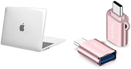 MOSISO Kompatibilis MacBook Air 13.6 hüvelyk Esetben 2022 Kiadás A2681 M2-es Chip, USB C-USB Adapter 2 Pack&Védő Műanyag Kemény