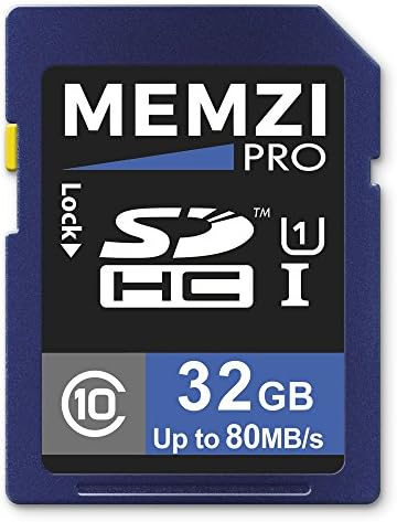 MEMZI PRO 32GB Class 10 80MB/s SDHC Memória Kártya Canon PowerShot G9 X Mark II, G7 X Mark II, G16, G15, G12, G9 X, G7 X, G5