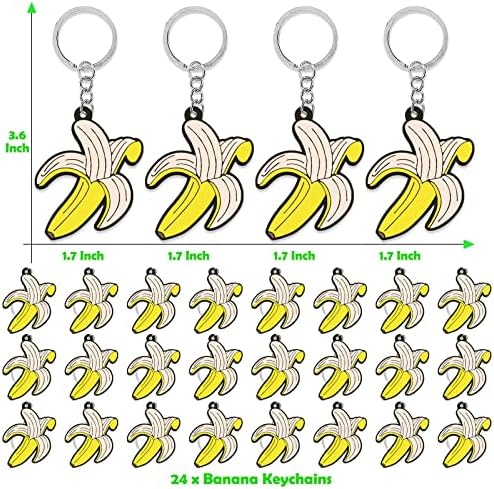 CiciBear 24 Csomag Banán Keychains Party Dekoráció a Vendégek, Banán Témájú Bulit, Baba Zuhany, Iskolában Párt, a Gyerekek Születésnapja