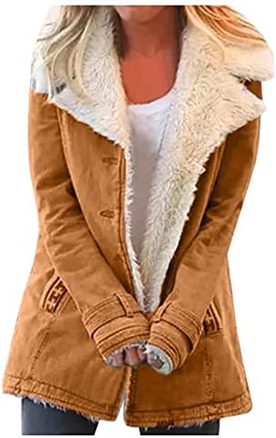 cooki Téli ruházat Női Plus Size Meleg Kompozit Plüss Kabát Outwear Gomb Díszítéssel Kabátok Szilárd Gyapjú Felsőruházat Maximum