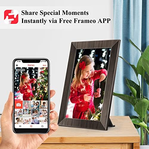 Frameo Digitális Keret WiFi,MARVUE Digitális Képkeret 10.1 inch 1280x800 IPS érintőképernyő, HD Kijelző, 16 gb-os Tároló Auto-Forgatás,Könnyű