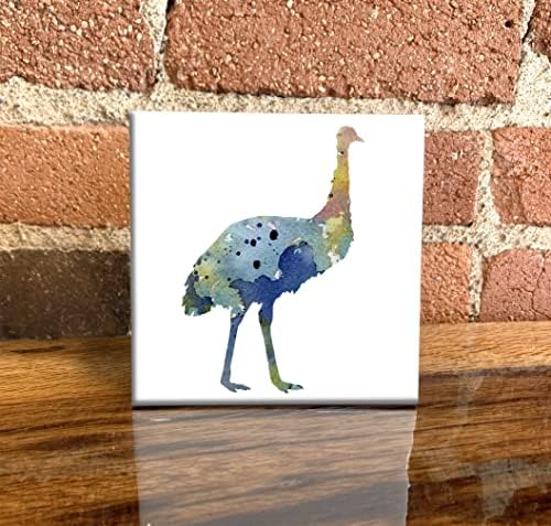 Emu Kék Absztrakt Művészeti Akvarell Díszítő Mozaik (4.25 X 4.25)