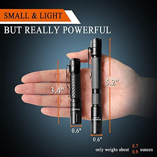 Mini Zseblámpa 3 Mód Kis Elemlámpa Nagy Teljesítményű LED Lumen Taktikai Toll Fény Klip,Karcsú, Zsebben Hordozható, Kompakt