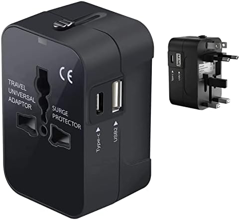 Utazási USB Plus Nemzetközi Adapter Kompatibilis Videocon Infinium Z40 Lite Világszerte Teljesítmény, 3 USB-Eszközök c típus, USB-A