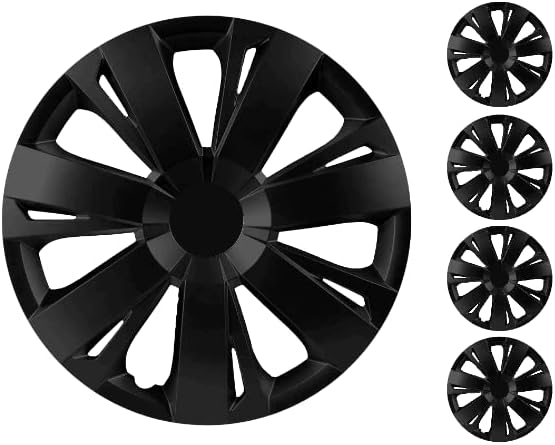Copri Készlet 4 Kerék Fedél 16 Colos Dísztárcsa Fekete Snap-On Illik Toyota Yaris Prius