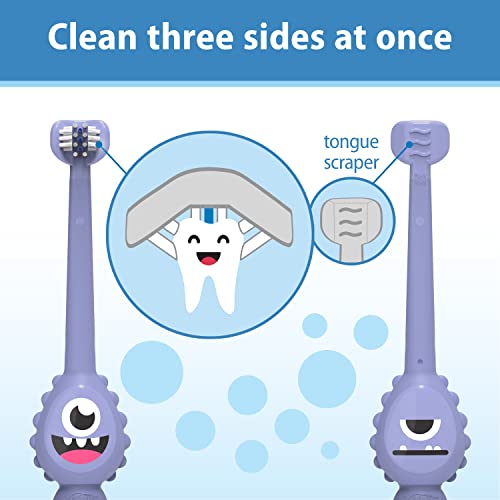 Dr. Brown ToothScrubber Kisgyermek Fogkefe, BPA Mentes, Korosztály 1-4, Szörny Design