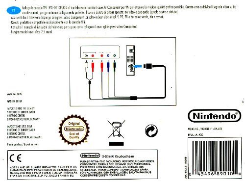 Nintendo-Wii Komponens Video Kábel
