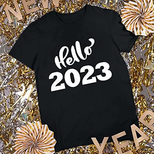 Szilveszteri Buli Pólók Női 2023 Boldog Új Évet Póló Elegáns Alkalmi, Rövid Ujjú Sleeve Laza Fit Maximum