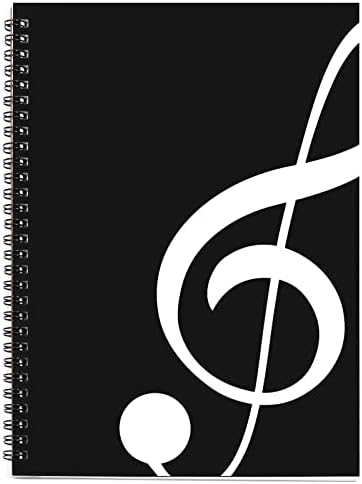MAXCURY Üres Lapot Zenei Kompozíció Kézirat Személyzet Papír-Művészet, Zene Notebook Fekete 100 Oldal 26x19cm (Fekete Zene)