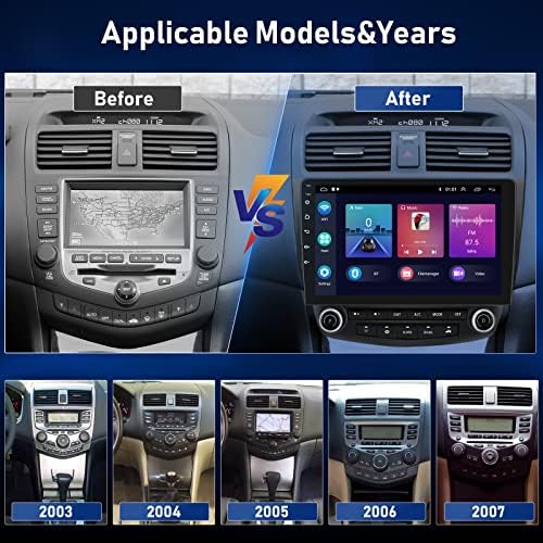 [2+32G] Android 11 autóhifi, a Honda Accord 2003-2007 az Apple Carplay&Android Auto,10.1 Hüvelykes Érintőképernyő Autó Rádió, GPS,