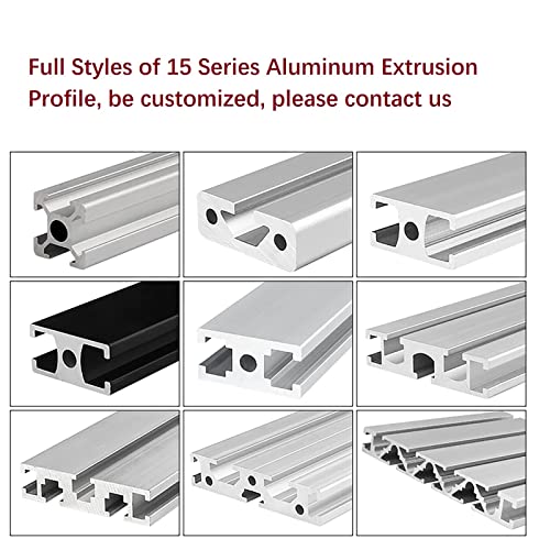 Mssoomm 4 Csomag 1515 Alumínium Extrudált Profil, Hossz 31.5 inch / 800mm, Ezüst, 15 x 15 mm 15 Sorozat T Típusú, T-Slot Európai Szabvány