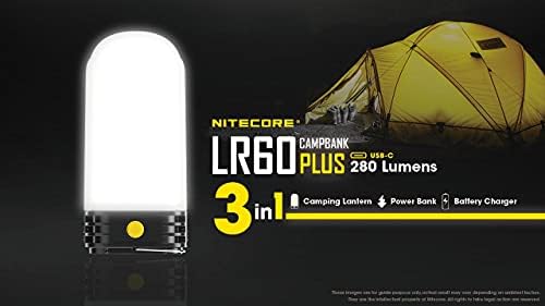 COMBO: NITECORE LR60 280 Lumen USB Újratölthető Zsebében Kemping Lámpás w/2x NL2150HPR 5000mAh Elemeket, valamint az Öko-Sensa USB