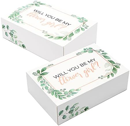 Pop Fizz Minták Virág Lány Javaslat Box Set (2 Csomag) Én Lesz A Virág Lány? | Virág Lány Doboz Virág Lány Ajándékok | Virágos