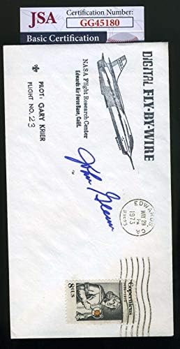 John Glenn SZÖVETSÉG Cert Kézzel Aláírt 1973 FDC Cache Autogramot