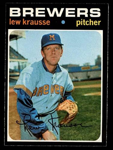 1971 O-Pee-Chee 372 Lew Krausse Milwaukee Brewers (Baseball Kártya) NM Brewers