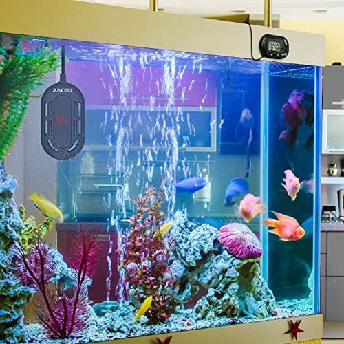 Zacro Akvárium Fűtő 100W Merülő Digitális Kijelző Mini akvárium Fűtő Intelligens LED Hőmérséklet Kijelző, illetve a Külső