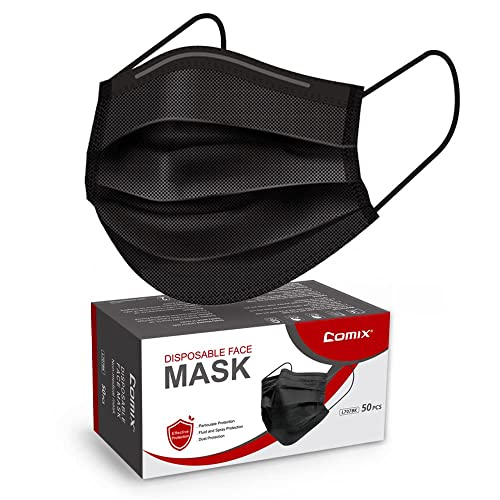 Comix Arc-Maszk, 3 Rétegű, Eldobható Fekete Maszkot, Csomag 50 keltezés nélküli Tervező Notebook - Comix Heti & Havi Tervező