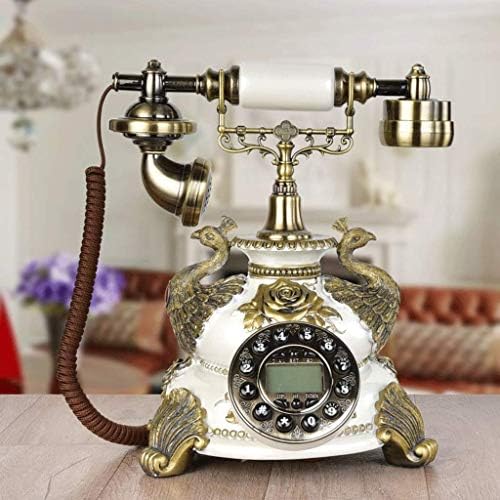 PDGJG Európai Antik Telefon, Retro Klasszikus Telefon-Telefonok Klasszikus Asztal Vezetékes Telefon Valós idejű & Caller ID Kijelző Office Home