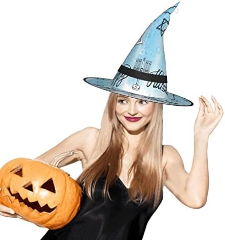 Unisex Boszorkány Kalap Dekoráció, Kék-Gyertya-Boldog-Hanuka Halloween Fotó Kellék Fél Álarcosbál Cosplay Jelmez, Boszorkány
