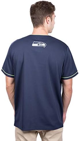 Ultra Játék NFL Férfi ruházat Játék Nap Gomb Le Baseball Háló Jersey Póló