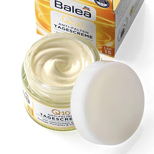 Balea Q10 ránctalanító nappali Krém+Éjszakai Krém VitaminE Krém Csökkenti a ráncok finom vonalak Bőrápoló, regeneráló krém, Vegetáriánus