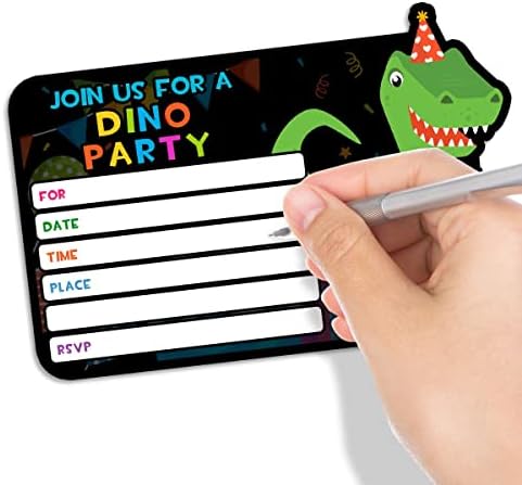 Dinoszaurusz Szülinapi Meghívó Kártya, Szülinapi Parti Meghívó a Fiúk, 30 Kártyák 30 Boríték
