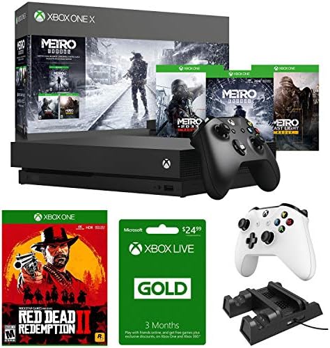 Microsoft Xbox One X Metro Saga Csomag w/Red Dead Redemption 2 + Függőleges Állvány Csomag