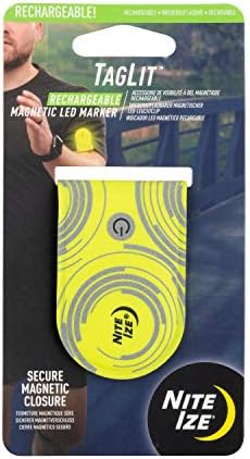 Nite Ize TGLR-33-R3 TagLit Újratölthető LED Mágneses Jelölő Biztonsági Fény, Egy Méret, Sárga