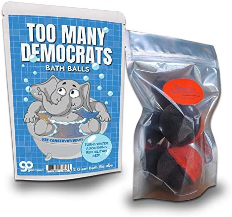 Túl Sok a Demokraták Fürdő Labdák - Vicces Fürdő Bombák, XL Fekete Cseresznye Fizzers, Kézműves, Made in USA, 2 Szám