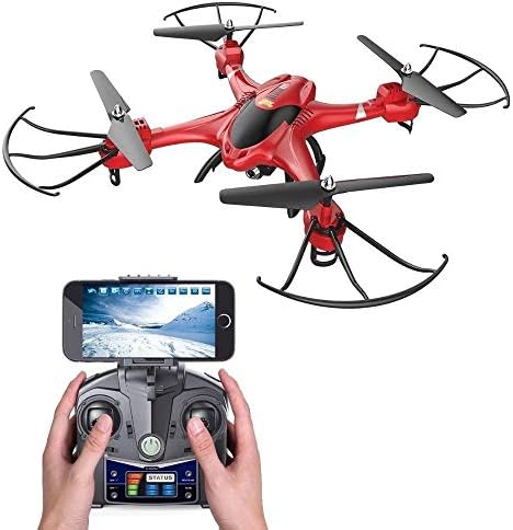 OKOS 2,4 Ghz-es 720P HD Kamera Piros Quadcopter RC Drón, Magasság Hold Módban