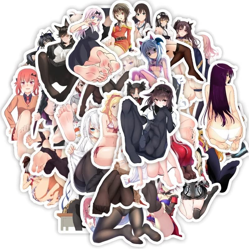 50pcs Anime Szexi Lány Laptop hentais Matricák Cenzúrázatlan, Vízálló Matricák Matricák Víz Üveg Laptop Gördeszka, Motorkerékpár, Autó,