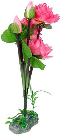 uxcell® Rózsaszín Műanyag Lótusz Virág, Növény Akváriumi Akvárium Waterscape Dekoráció Dísz
