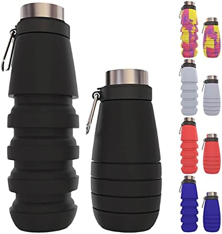 Zzple Kemping Cups & Bögrék - 500ml Összecsukható Kupa Összecsukható Kemping Kupa Összecsukható Facsart Víz Üveg Hordozható Behúzható