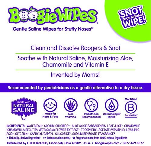 Boogie Baba Nedves Törlőkendő, az Arc, Kéz, Test & Orr Készült, E-Vitamin, Aloe, Kamilla & Természetes Sós, Szőlő Illata, Lila,