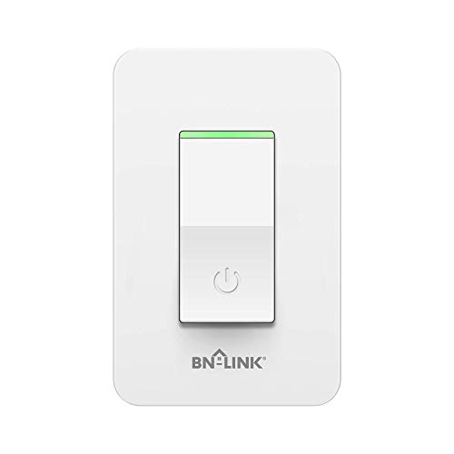 BN-LINK WiFi Smart Fali Kapcsoló, Nem Hub Szükséges, Időzítő Funkció, Fehér, Kompatibilis Alexa, a Google Asszisztens, Semleges