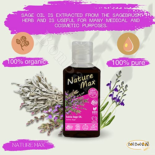 A természet Max Marmaria Salvia Zsálya Olaj, Organikus, Természetes Hígítatlan Tiszta A Hair & Skin Care Hidegen Préselt