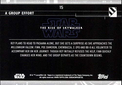 2020 Topps Star Wars A Rise of Skywalker Sorozat 2 Kék 15 csapatmunka Trading Card
