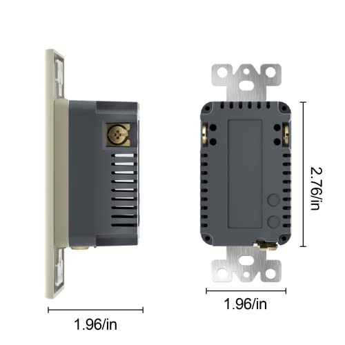 OviiTech 2.4 AMP Kettős nagysebességű Fali Töltő USB Aljzathoz,15A jogosulatlan Felnyitás ellen védett Aljzat, 2 Fal Tányért Tartalmaz,Fehér