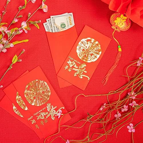 Kínai Vörös Pénzt keretek holdújév, sok Szerencsét (3,5 x 6.7 A, 100-as Csomag)