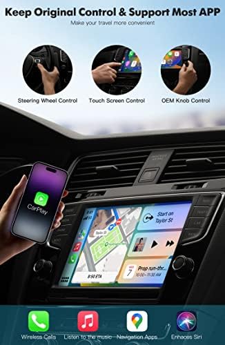 Vezeték nélküli CarPlay Adapter iPhone -2023 Frissítés CarPlay Vezeték nélküli Adapter Átalakítja a Gyári Vezetékes Vezeték nélküli