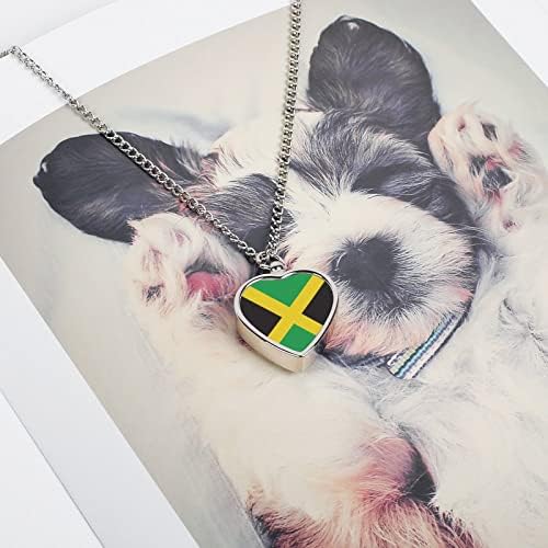 Jamaikai Zászló Kisállat Hamvasztás Ékszer Urna Nyakláncot Hamu Emlék Medál a Macska-Kutya Portré Ajándékok