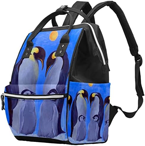 GUEROTKR Utazási Hátizsák, Pelenka táska, Hátizsák Táskában, akvarell állat pingvin kézzel festett minta